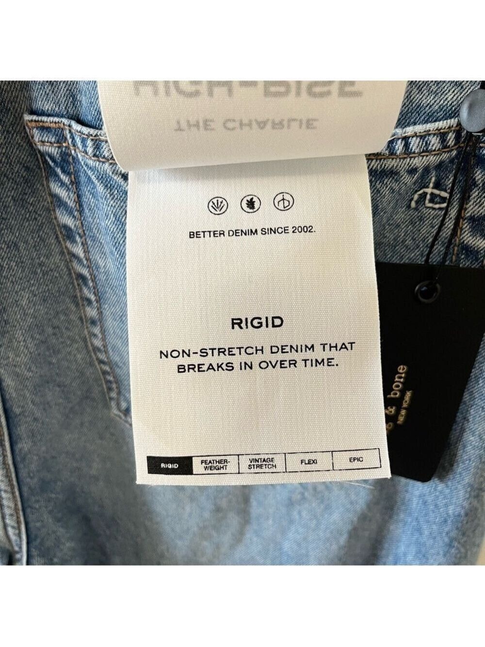 NWT rag & bone Charlie High-Rise Barrel Jeans Size 26 - Picture 6 of 13